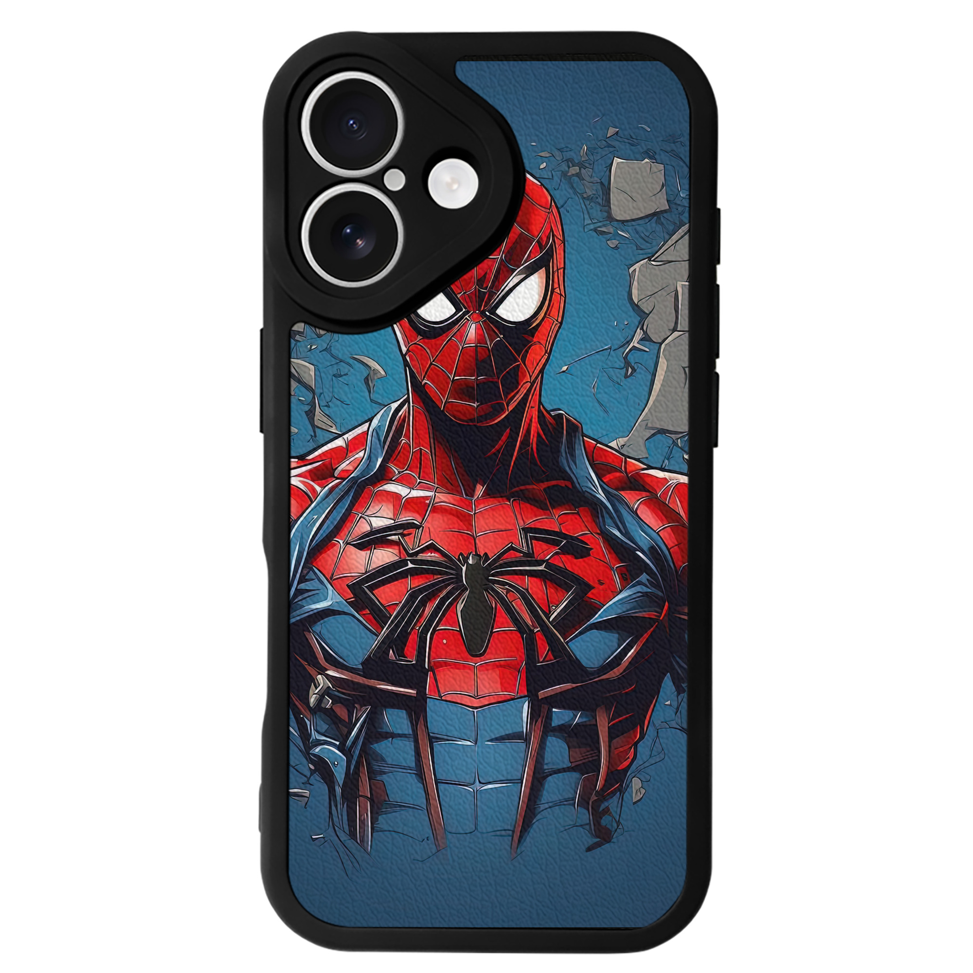 （画像用） Spider Man スパイダーマン 【iPhone 16シリーズ対応】シリコンスマホケース（レザー調） 材質：シリコン